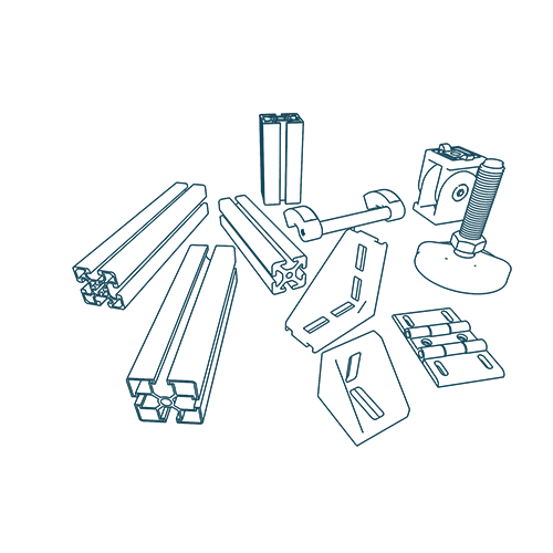 Structural aluminum profiles and accessories